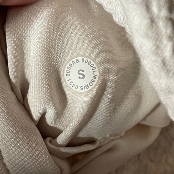 Lululemon At Ease Hoodie Heathered Light Ivory / White Size Small - Picture 6 of 6